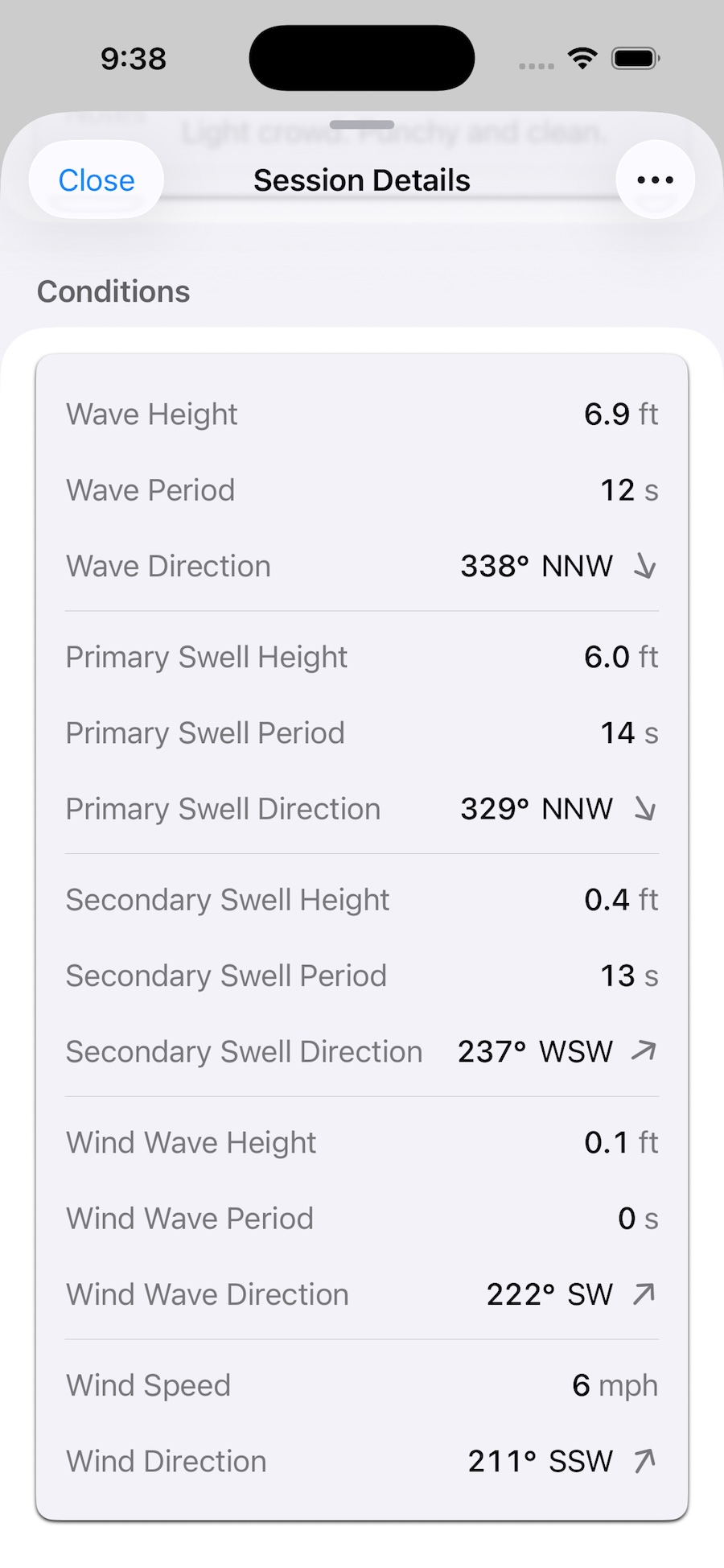 Real-time Surf Conditions